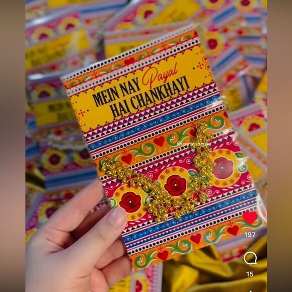 JANNAT SHAH Other - WEDDING FAVOR ANKLETS MEHNDI HALDI MAYOON SANGEET PAKISTANI INDIAN HANDMADE
